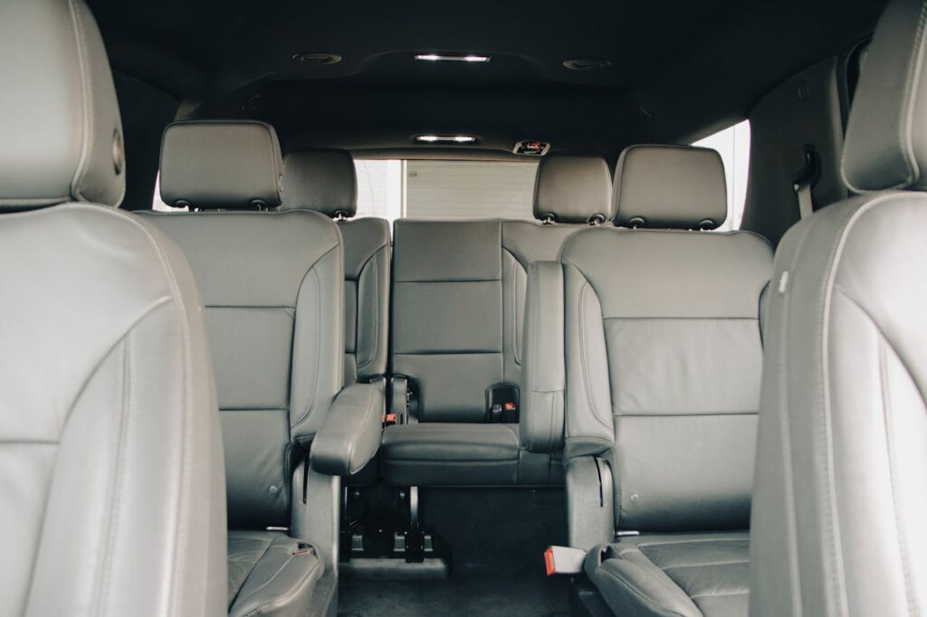 Suede car seats