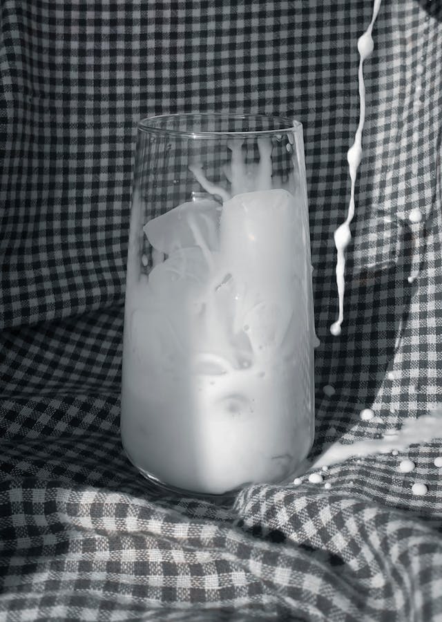 spilt glass of milk