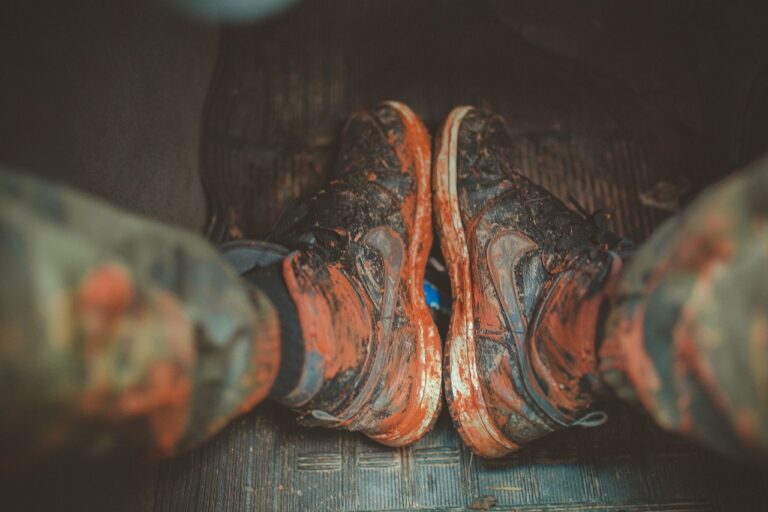 Muddy trainers